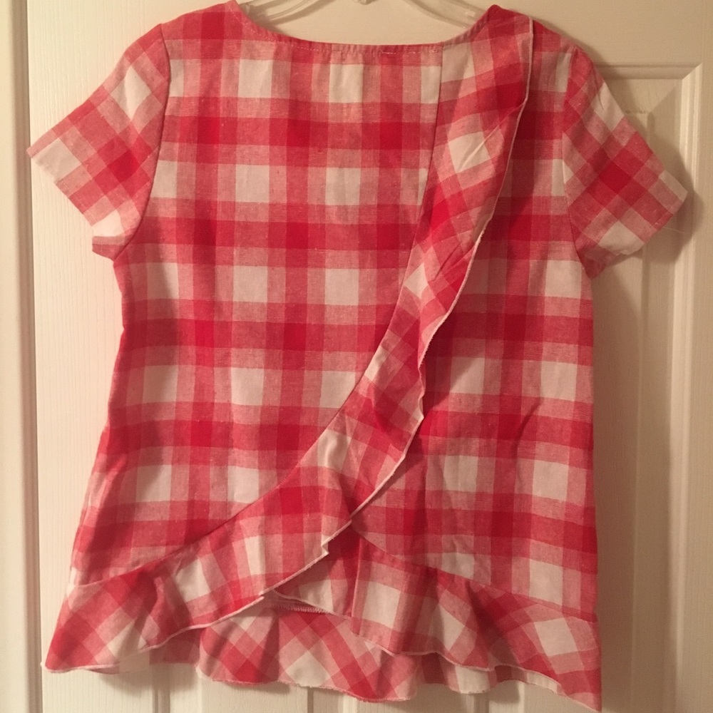 Plaid Ruffle Top - Picture 2 of 3